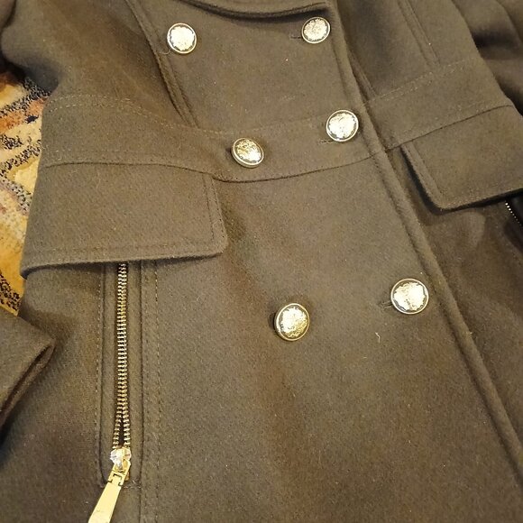 VIINCE CAMUTO Dark Green Double-Breasted Peacoat- EUC - Picture 8 of 10